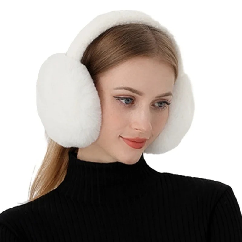 Furry Plush Ear Muffs for Cold - Outdoor Sport Activities For Kids avaliação e preço