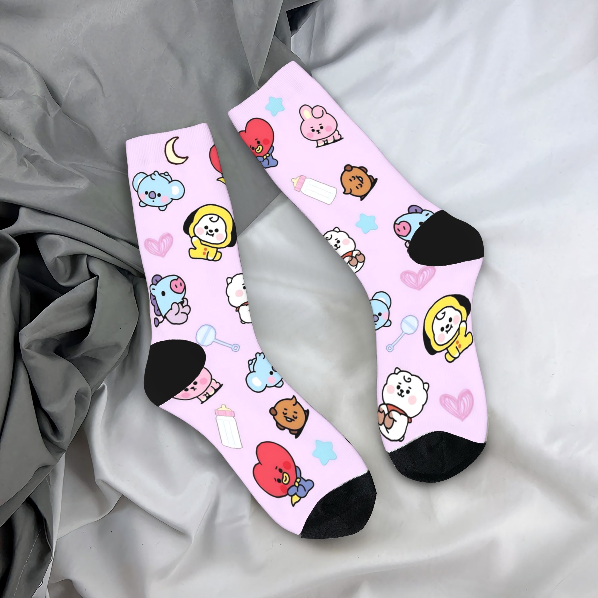 Cartoon Music Band Socks Korea - Outdoor Sportsman Group avaliação e preço