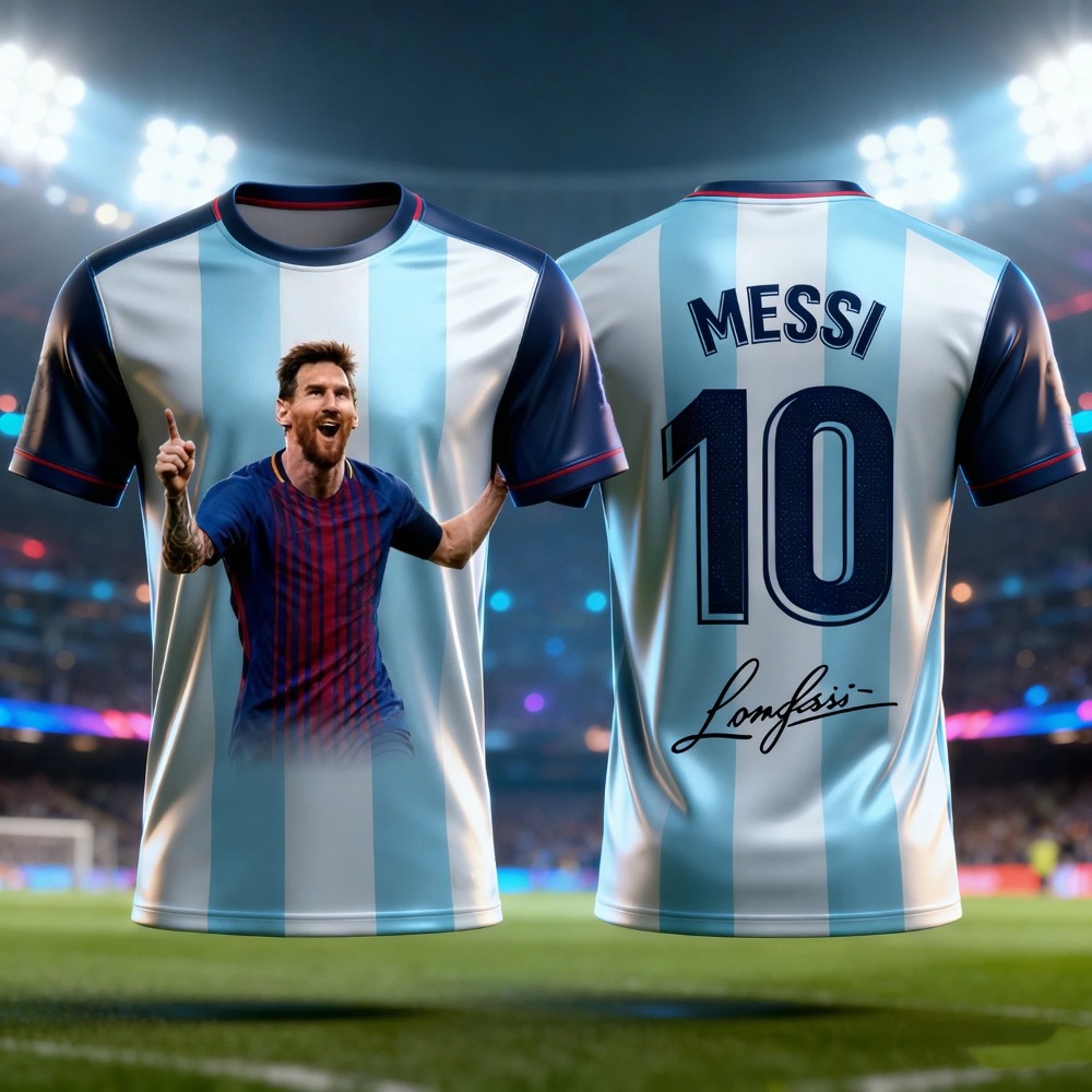 Messi  3D-printed Men's  Footb - Outdoor Sport Club avaliação e preço