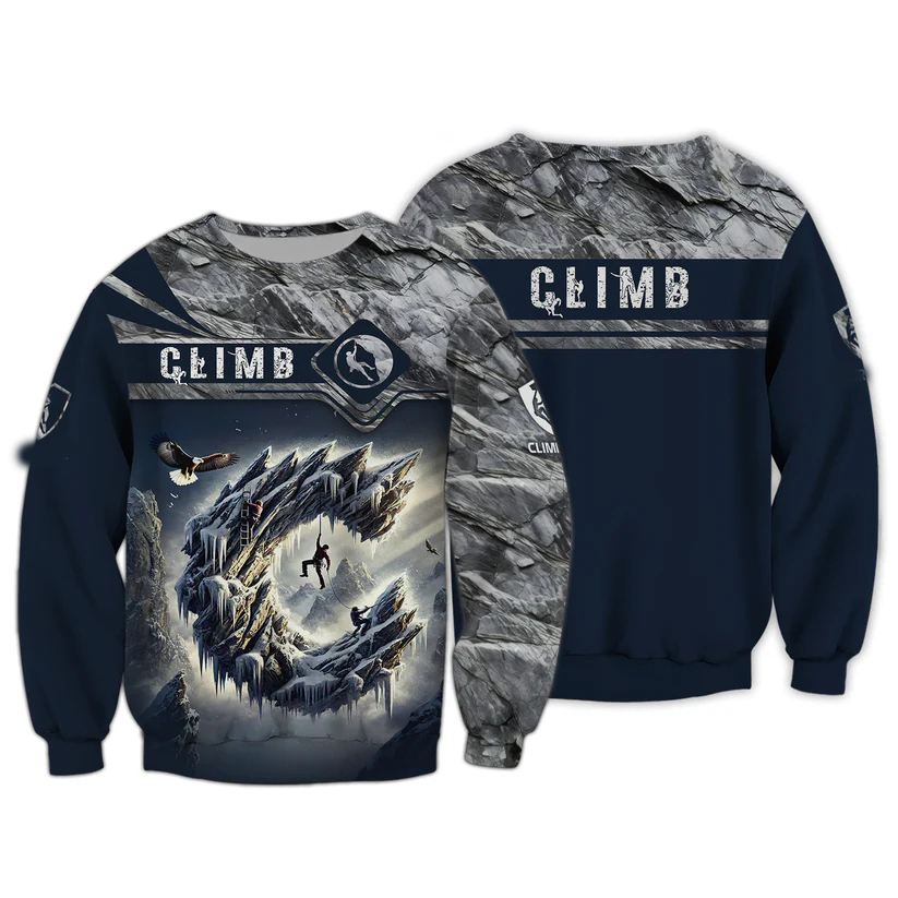 Men's 3D Climbing Print T Shir - Outdoor Sport Club avaliação e preço