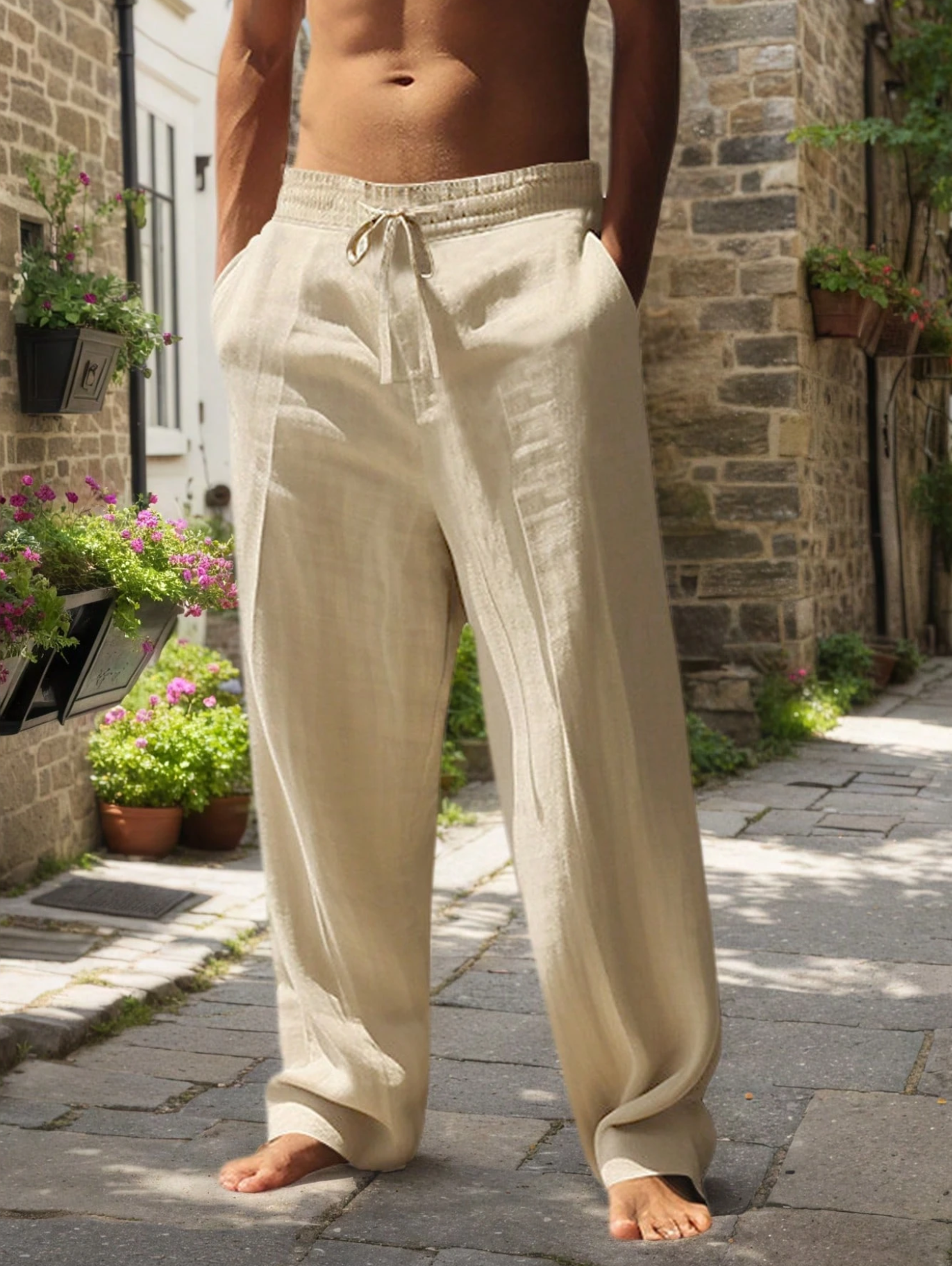 New Men's Beach Pants - Daily  - Outdoor Sport Hiking Pants avaliação e preço