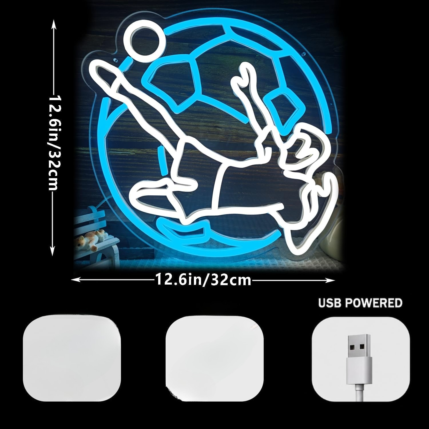 Soccer Neon Sign USB Powered L - Outdoor Sport Club avaliação e preço